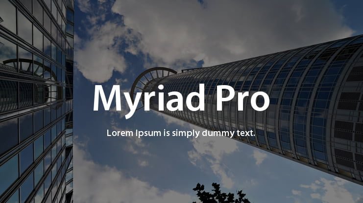 Myriad Pro Font Free