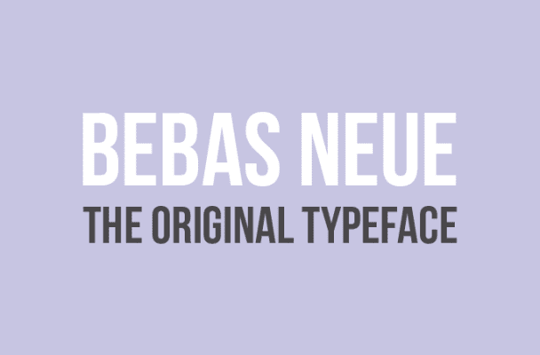 Bebas Neue Font Family Free Download