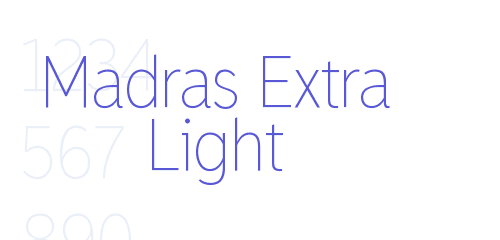 Madras Font Family Free Download Extra Light