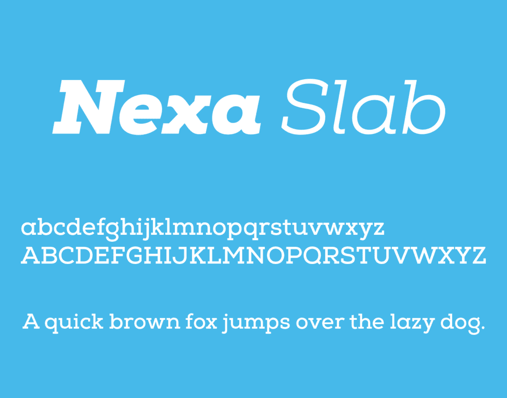 Nexa Slab Font Free Download Typeface