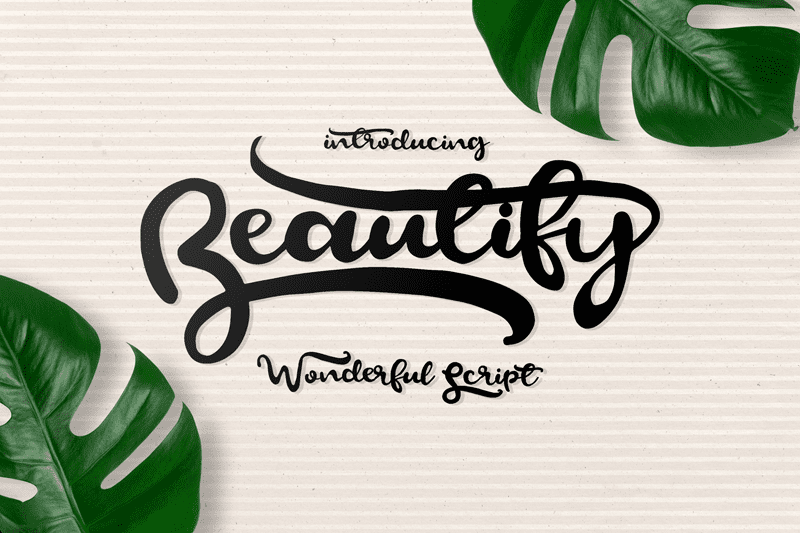 Beautify Script Font Free Download