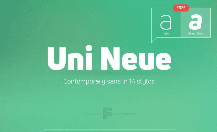 Uni Neue Font Free Download