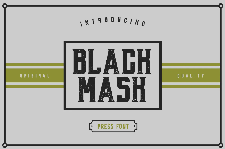 Black Mask Font