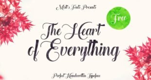 The Heart of Everything Font Free