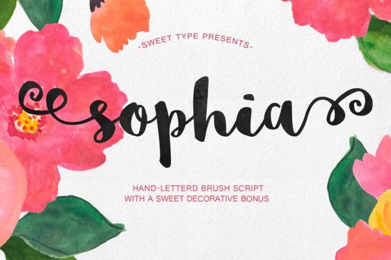 Sophia Handlettered Brush Script Font Free Download