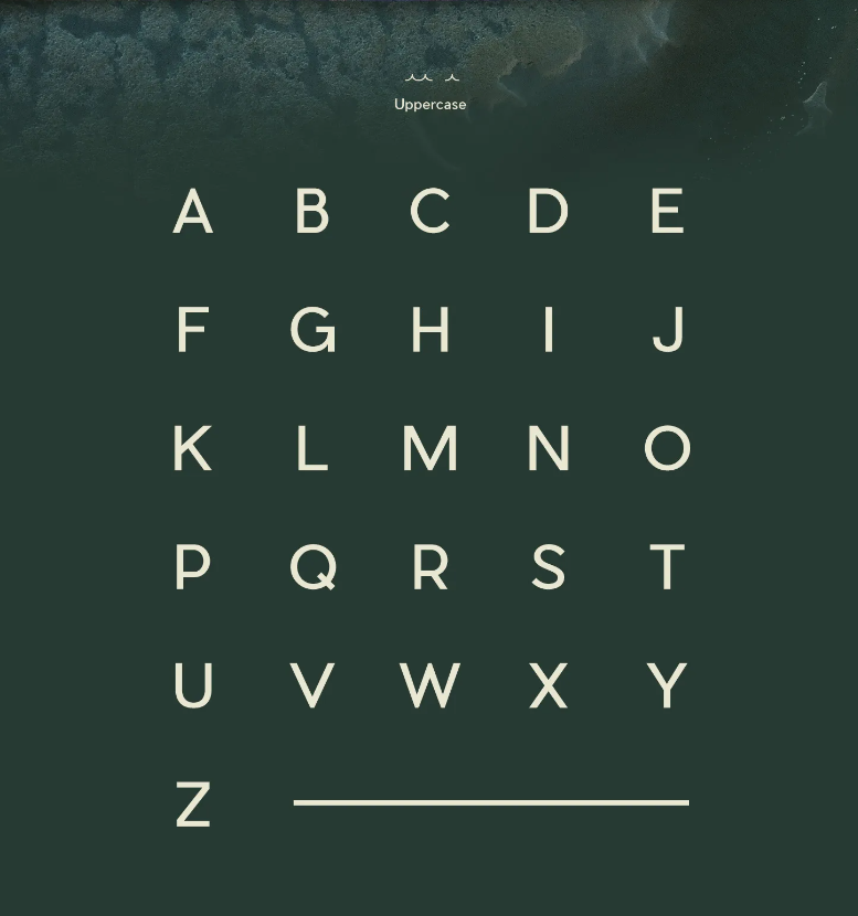 Pier Sans Font Uppercase