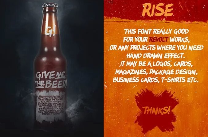 RISE Typeface Font design