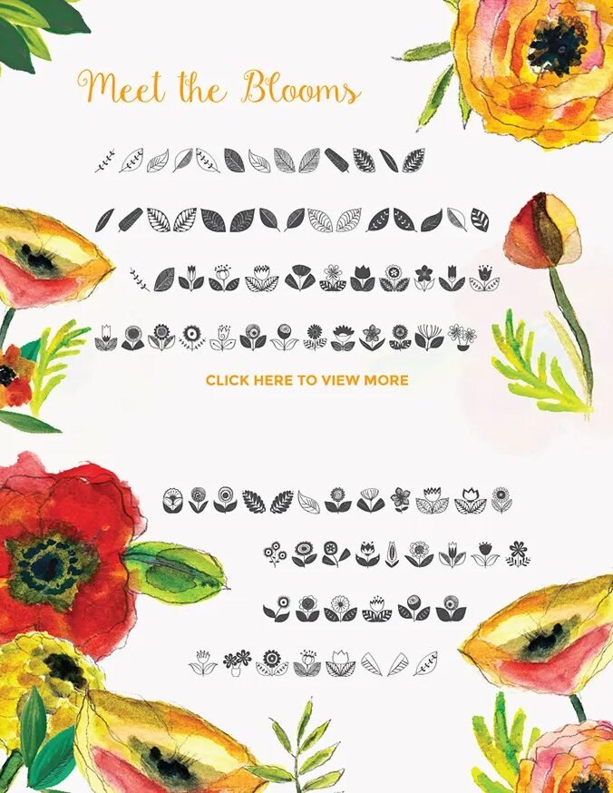 Gardenia Script Font Blooms