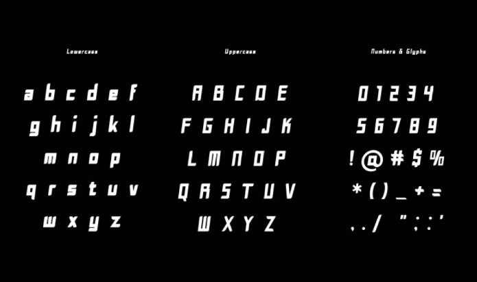 Tempo Energetic Typeface Font Alphabets