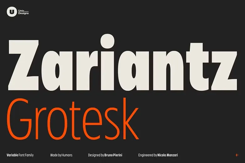 Zariantz Grotesk Font