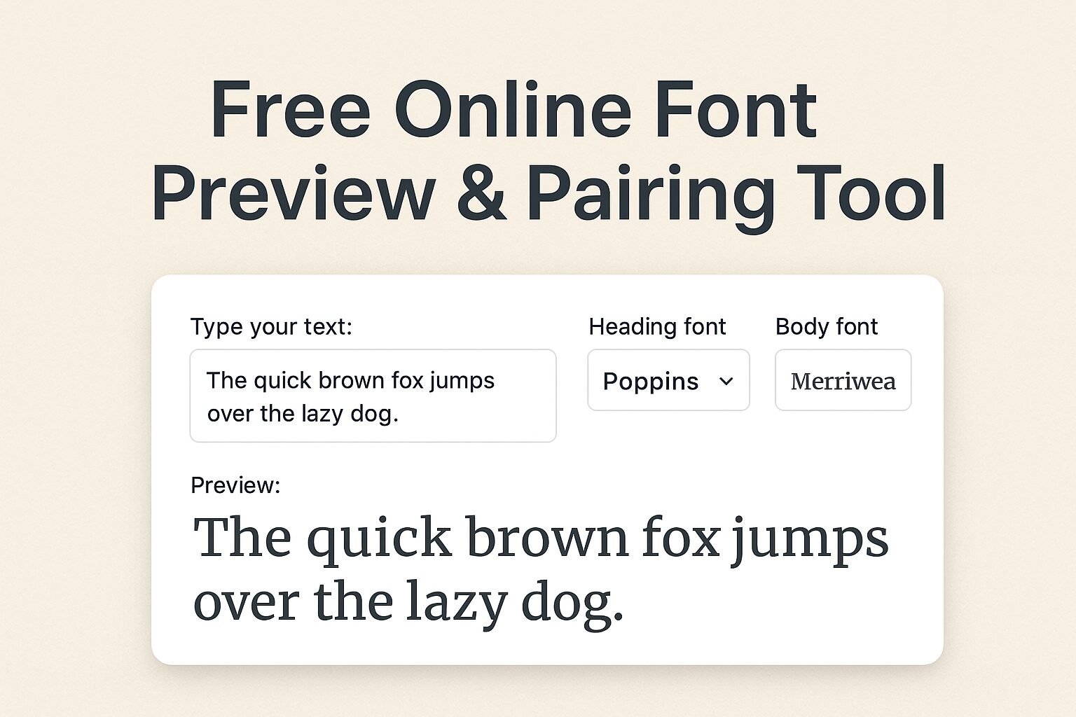 Google Fonts Preview Tool